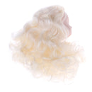 Girl Doll Head Sculpt with Golden Hair without Facial Features for BJD Doll DIY Accessory