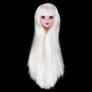 1/6 Makeup Female Head Sculpt with 3D Eyes for BJD, for OB, XinYi Doll Kids DIY Making