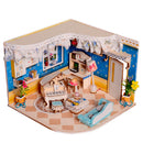 Miniature 1:24 DIY Dollhouse Furniture, 3D Wooden Diorama Sweet Princess House Model