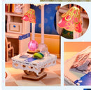 Miniature 1:24 DIY Dollhouse Furniture, 3D Wooden Diorama Sweet Princess House Model