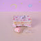 1/24 Dollhouse Miniature Living Room Furniture Sofa with Cushion & End Table Accs Pink