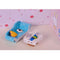 1/24 Dollhouse Miniature Living Room Furniture Sofa with Cushion & End Table Accs Blue