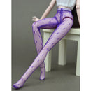 Comfortable Dolls Clothes Gauze Long Socks Dress Up for 1/6 BJD MSD Girl Doll Outfit -Purple