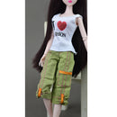 Fashion Casual Pants for 1/6 BJD Dolls Dress up Clothes Accessories Army Green