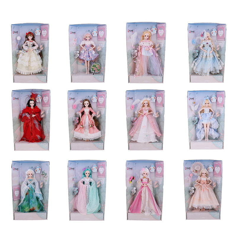 1/4 26-jointed Cute Princess Action Figures Changed Dress Doll Toy Set Christmas Gift