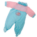 Trendy Clothes Set Long Sleeve Jumpsuit Casual Outfits for 14inch American Doll Accs Light Blue