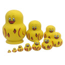 10 Pieces Russian Nesting Dolls Matryoshka Wood Stacking Nested Set Handmade Toys for Children Kids Birthday Gift,Home Decorations