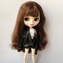 12inch Dolls Clothes PU Leather Jacket Shorts Pants Vest for Blythe Takara Azone Party Dress Up