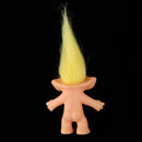 Yellow Hair Vintage Lucky Troll Doll Dollhouse Mini Action Figures Toy Cake Toppers Party Favors Crafts