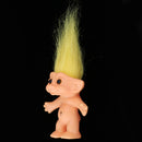 Yellow Hair Vintage Lucky Troll Doll Dollhouse Mini Action Figures Toy Cake Toppers Party Favors Crafts