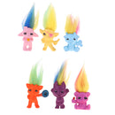Dollhouse Miniature 6 Pieces Retro Troll Doll Leprocauns Figures Toy Cake Pencil Toppers Kids Children School Project