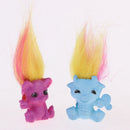 Dollhouse Miniature 6 Pieces Retro Troll Doll Leprocauns Figures Toy Cake Pencil Toppers Kids Children School Project