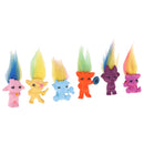 Dollhouse Miniature 6 Pieces Retro Troll Doll Leprocauns Figures Toy Cake Pencil Toppers Kids Children School Project