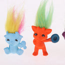 Dollhouse Miniature 6 Pieces Retro Troll Doll Leprocauns Figures Toy Cake Pencil Toppers Kids Children School Project