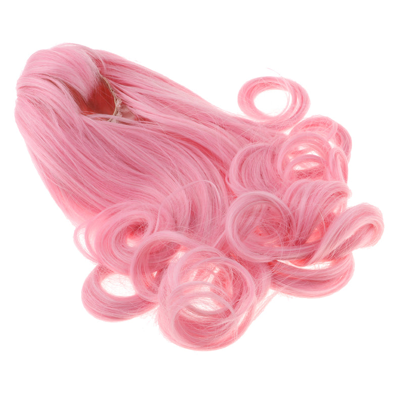 1/3 Ball Jointed Doll BJD Full Wig Long Curly Hair For Sharon Doll for DOD for Volks Doll Hairpiece Supplies Accessory Pink