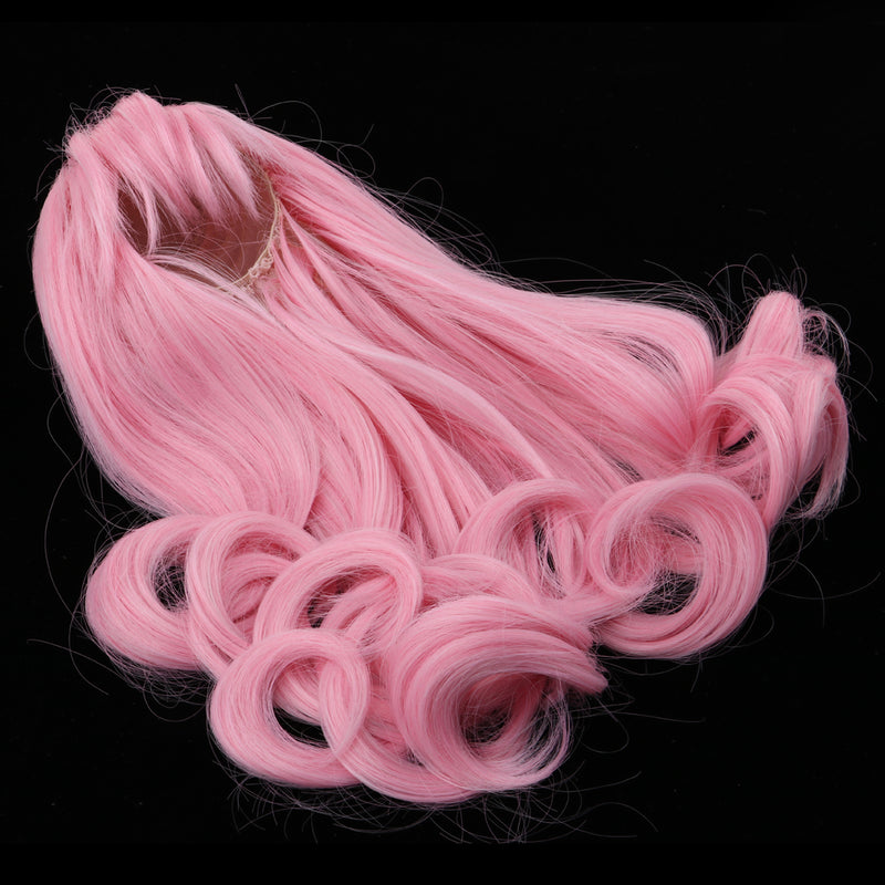1/3 Ball Jointed Doll BJD Full Wig Long Curly Hair For Sharon Doll for DOD for Volks Doll Hairpiece Supplies Accessory Pink