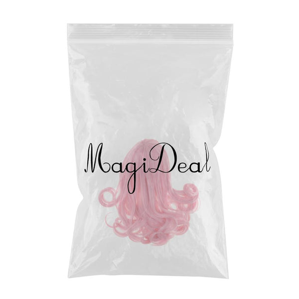 1/3 Ball Jointed Doll BJD Full Wig Long Curly Hair For Sharon Doll for DOD for Volks Doll Hairpiece Supplies Accessory Pink