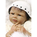 Real Touch Soft Silicone 22inch African American Reborn Doll Newborn Baby Doll Child Sleeping/Appease Toy Kids Wear Model Doll