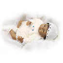 Real Touch Soft Silicone 22inch African American Reborn Doll Newborn Baby Doll Child Sleeping/Appease Toy Kids Wear Model Doll