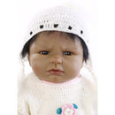 Real Touch Soft Silicone 22inch African American Reborn Doll Newborn Baby Doll Child Sleeping/Appease Toy Kids Wear Model Doll
