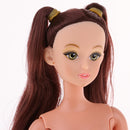 BJD Nude Doll 1/6 Doll 12 Ball Jointed Dolls Girl Doll with Makeup Head for DIY Dolls (Brown Hair)