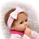 Real Touch 16inch Reborn Doll Half Silicone Newborn Baby Doll Kids Sleeping Toy Accompany Toy ChildrenÂ’s Clothes Model