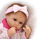 Real Touch 16inch Reborn Doll Half Silicone Newborn Baby Doll Kids Sleeping Toy Accompany Toy ChildrenÂ’s Clothes Model