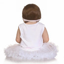 57cm Adorable Silicone Princess Reborn Doll Model in White Dress Outfit Accessories