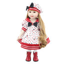 Reborn Girl Doll Plastic Baby Girl 18inch 45cm Cute Girl Wearing Dress Doll Handmade Toddler Birthday Xmas Gift for Ages 3+