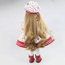 Reborn Girl Doll Plastic Baby Girl 18inch 45cm Cute Girl Wearing Dress Doll Handmade Toddler Birthday Xmas Gift for Ages 3+