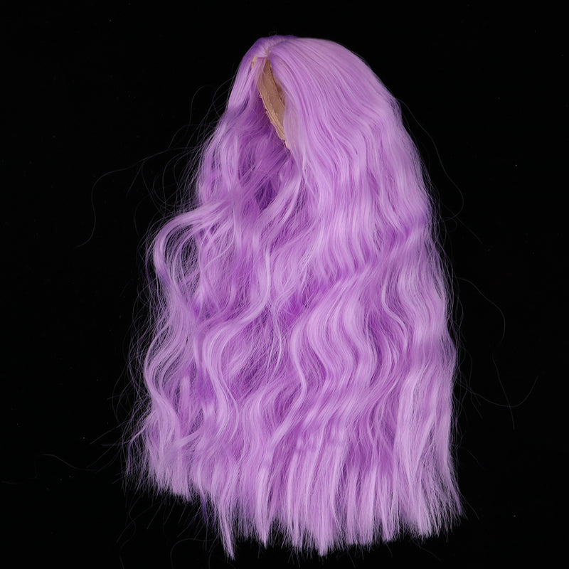 1/4 Girl Doll Hair Long Wavy Wig Purple for BJD Pullip DZ MSD Doll DIY Making Accessories
