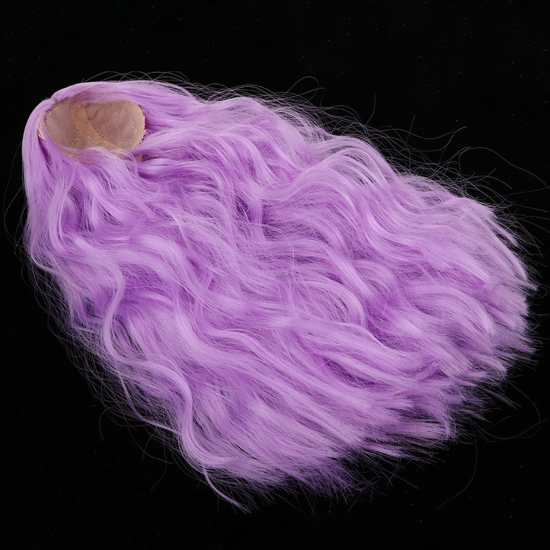 1/4 Girl Doll Hair Long Wavy Wig Purple for BJD Pullip DZ MSD Doll DIY Making Accessories