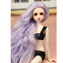 1/4 Girl Doll Hair Long Wavy Wig Purple for BJD Pullip DZ MSD Doll DIY Making Accessories