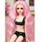 1/4 BJD Doll DIY Wig Lovely Long Curly Hair, DIY Wig Hair High-temperature Wire Handmade Hairpiece Doll Wig (Pink)