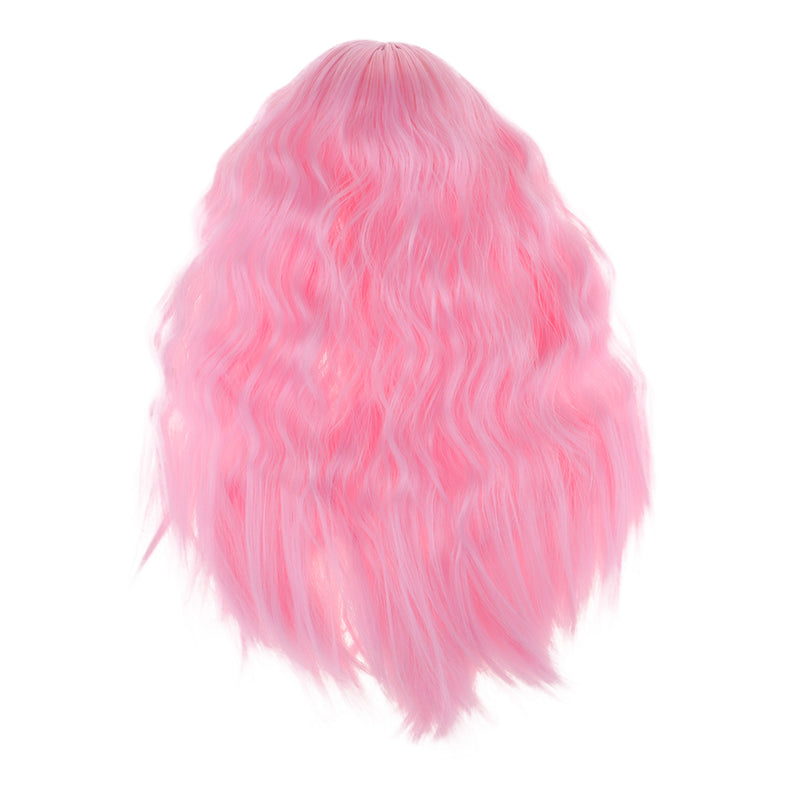 1/4 BJD Doll DIY Wig Lovely Long Curly Hair, DIY Wig Hair High-temperature Wire Handmade Hairpiece Doll Wig (Pink)