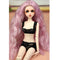 1/4 BJD Long Loose Wave Wig Hairpiece for Dollfie MSD DZ Dolls Clothes Decor Kits Pink