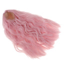 1/4 BJD Long Loose Wave Wig Hairpiece for Dollfie MSD DZ Dolls Clothes Decor Kits Pink