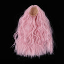 1/4 BJD Long Loose Wave Wig Hairpiece for Dollfie MSD DZ Dolls Clothes Decor Kits Pink