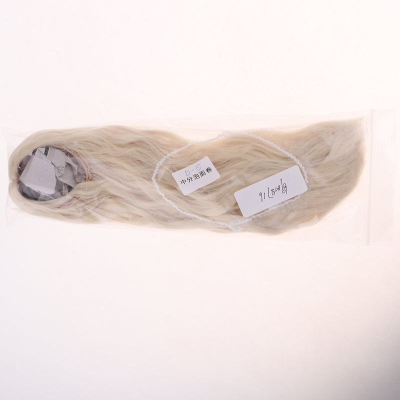 1/4 BJD Long Loose Wave Wig Hairpiece for Dollfie MSD DZ Dolls Clothes Decor Kits Light Gold