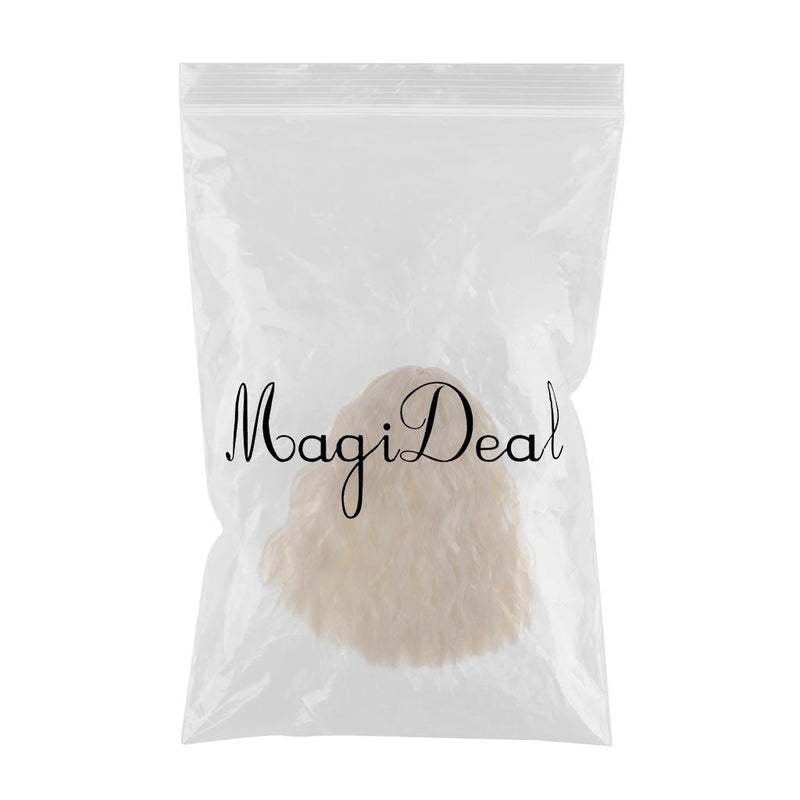1/4 BJD Long Loose Wave Wig Hairpiece for Dollfie MSD DZ Dolls Clothes Decor Kits Light Gold