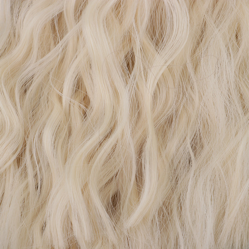 1/4 BJD Long Loose Wave Wig Hairpiece for Dollfie MSD DZ Dolls Clothes Decor Kits Light Gold