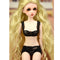 1/4 BJD Long Loose Wave Wig Hairpiece for Dollfie MSD DZ Dolls Clothes Decor Kits Light Gold