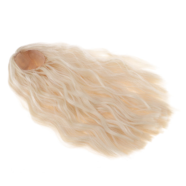 1/4 BJD Long Loose Wave Wig Hairpiece for Dollfie MSD DZ Dolls Clothes Decor Kits Light Gold