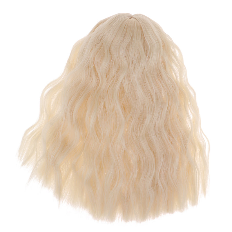 1/4 BJD Long Loose Wave Wig Hairpiece for Dollfie MSD DZ Dolls Clothes Decor Kits Light Gold