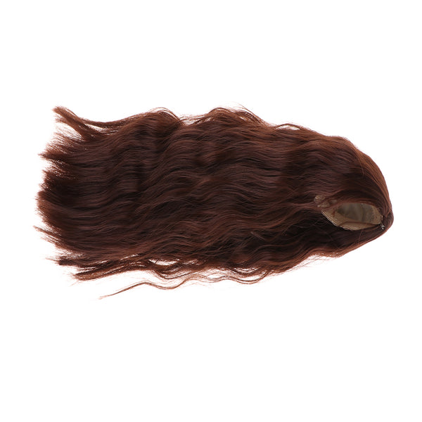 1/4 BJD Doll DIY Wig Lovely Long Curly Hair, DIY Wig Hair High-temperature Wire Handmade Hairpiece Doll Wig (Coffee)