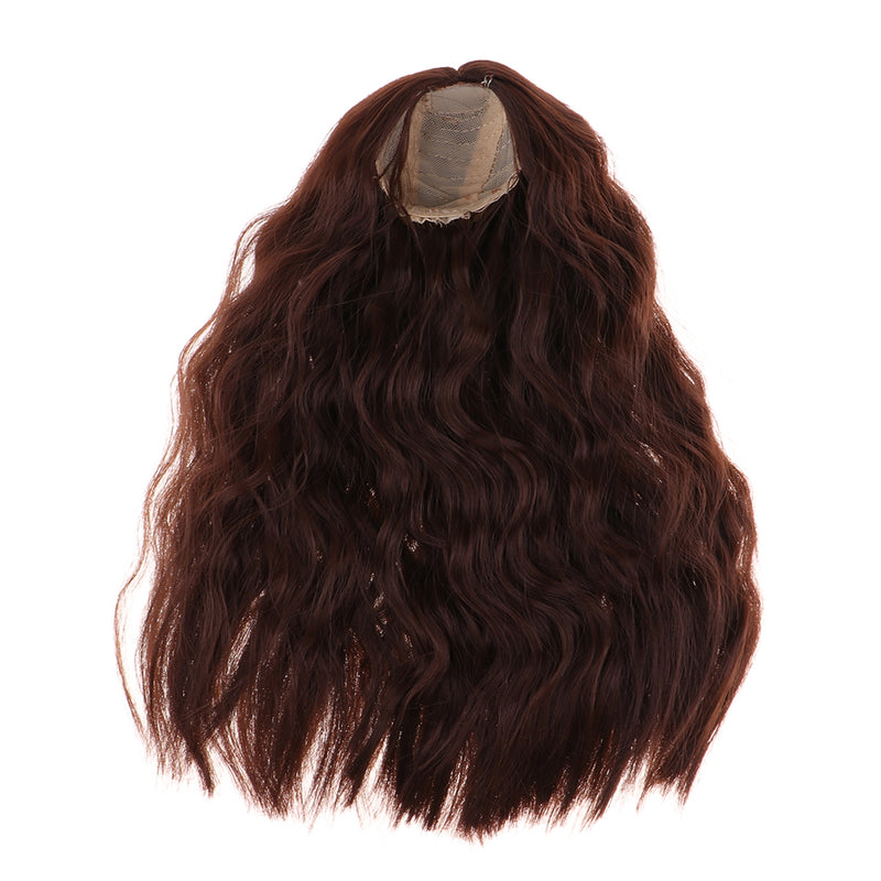 1/4 BJD Doll DIY Wig Lovely Long Curly Hair, DIY Wig Hair High-temperature Wire Handmade Hairpiece Doll Wig (Coffee)