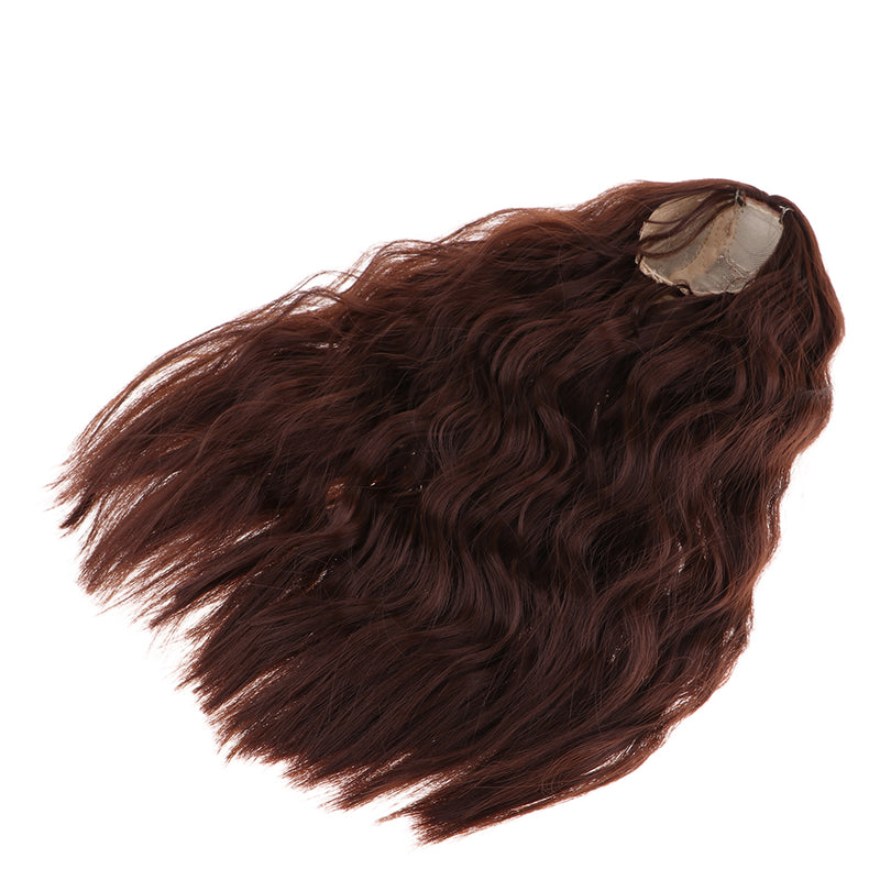 1/4 BJD Doll DIY Wig Lovely Long Curly Hair, DIY Wig Hair High-temperature Wire Handmade Hairpiece Doll Wig (Coffee)