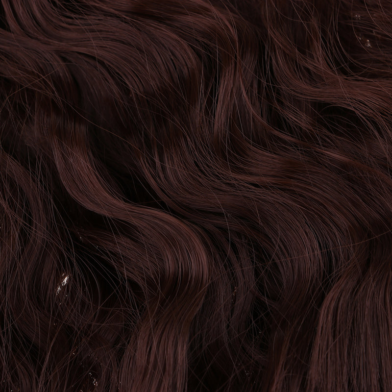 1/4 BJD Doll DIY Wig Lovely Long Curly Hair, DIY Wig Hair High-temperature Wire Handmade Hairpiece Doll Wig (Coffee)