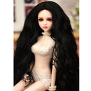 Hair Wig Centre Parting Hair Accessories for BJD MSD DOD Dollfie Doll Not for Human - Black