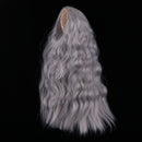 1/4 BJD Doll DIY Wig Lovely Long Curly Hair, DIY Wig Hair High-temperature Wire Handmade Hairpiece Doll Wig (Gray)